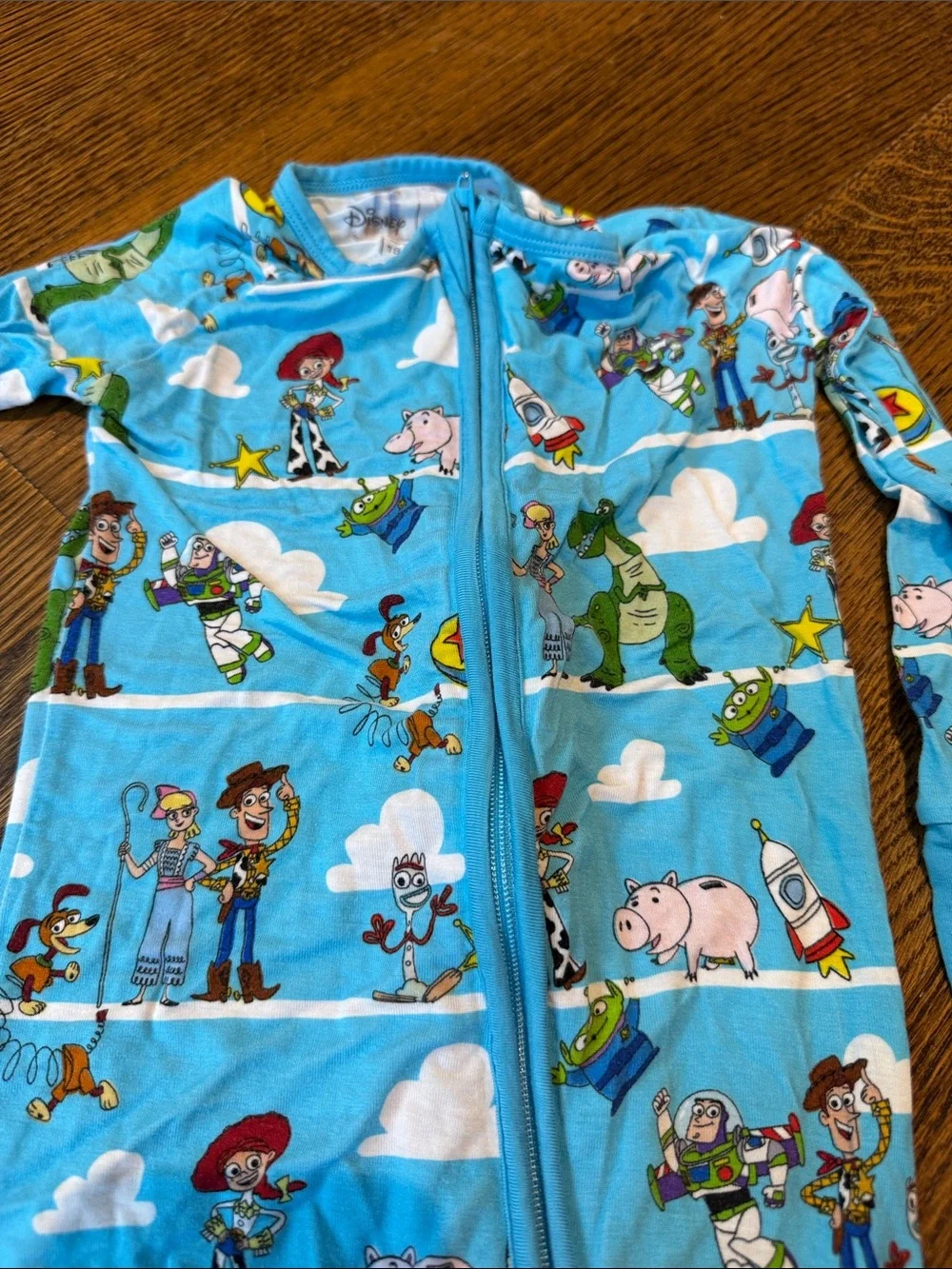 Little Sleepies Blue Toy Story Character Footed Pajama